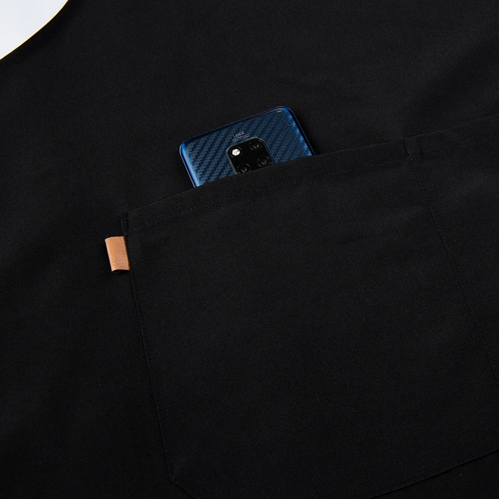 New fashion waterproof canvas men\'s Kitchen Apron chef work apron barbecue restaurant bar coffee shop manicure studio uniform