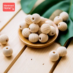 Cuentas roscadas de madera para bebé, collar de lactancia artesanal de 18mm, mordedor de madera en blanco, regalos de enfermera, productos para niños sin BPA, Juguetes