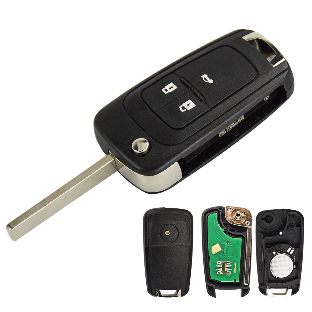 OkeyTech 2 3 4 кнопки в комплекте флип Автомобильный Дистанционный ключ для Opel astra h g j Vauxhall ключ Замена 433 МГц ID46 Электронный чип на плате