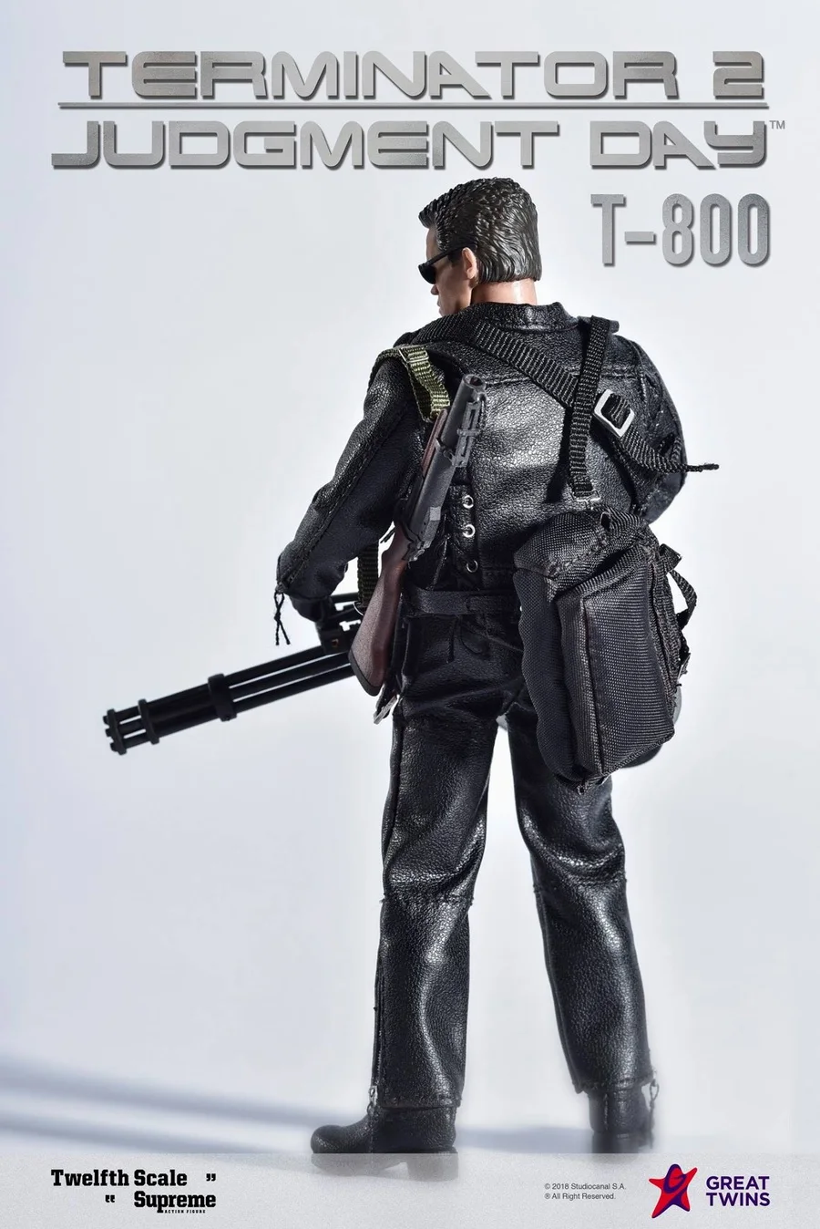 Отличная Близнецы 1/12th весы Терминатор 2: решение день T-800 Арнольд фигурку