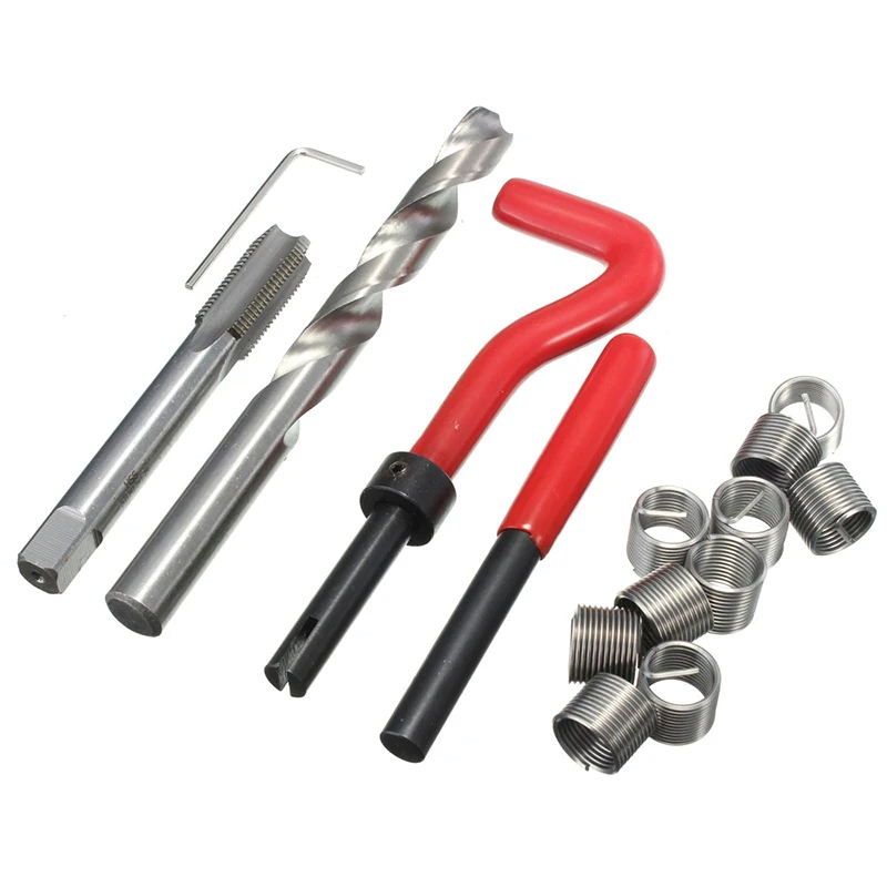 15Pcs Durable Metric Thread Repair Insert Kit M12 For Helicoil Pro Coil Car Automotive Tools