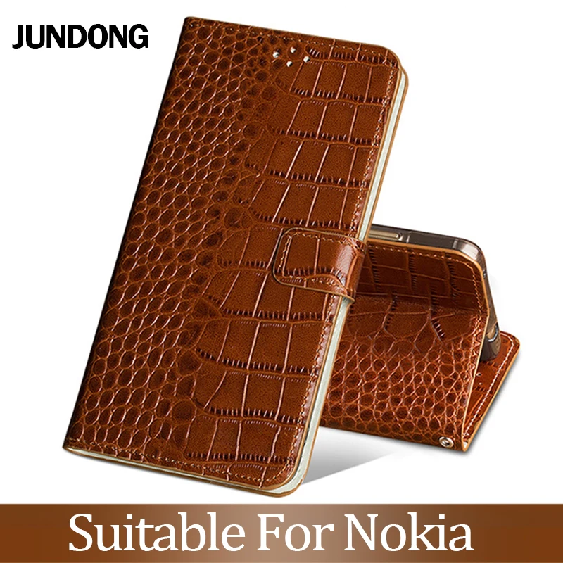 

For Nokia X6 3 5 6 7 9 5.1 2.2 4.2 3.2 7.1 5.1 105 2017 Case Cowhide Luxury Card slot wallet phone flip cover