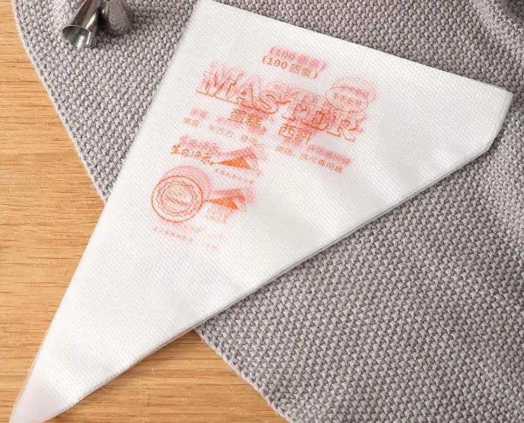 

100sets 100pcs/set Small Size 17x26CM Disposable Piping Bag Icing Fondant Cake Cream Decorating Pastry Tip Tool SN382