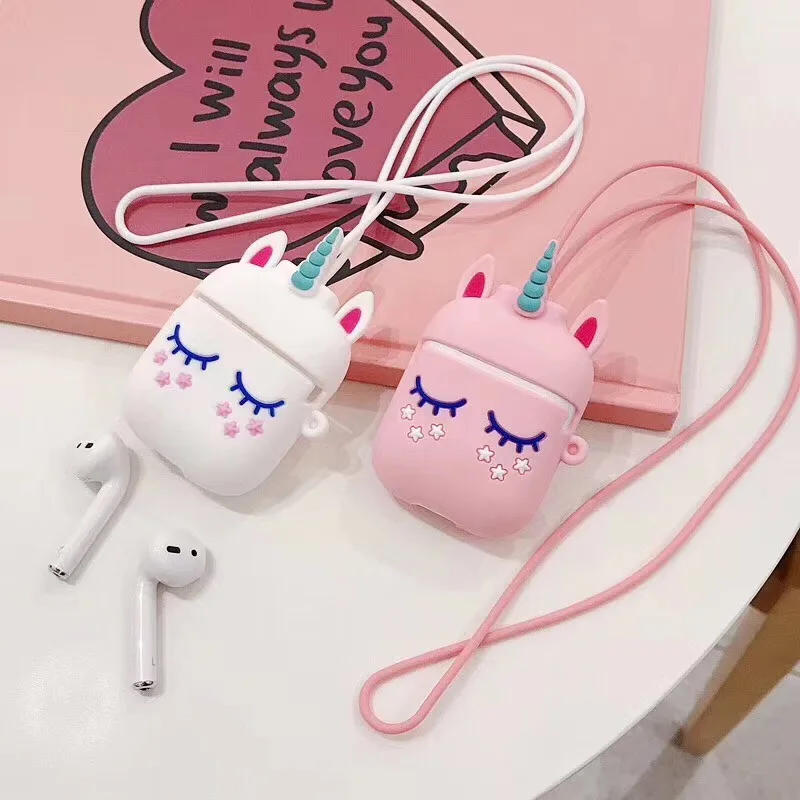 Чехол с рисунком для airpods 2, i12, tws, i10, i11, i9s, i60, для AirPods, чехол, милый, для AirPods, i30, наушники, не теряются, веревка, силиконовый чехол