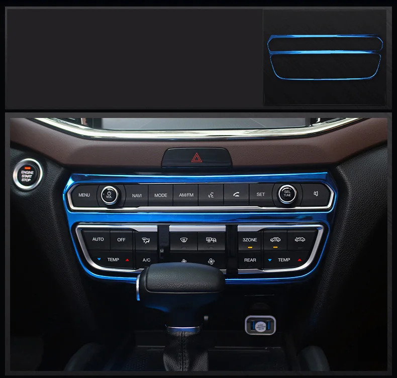 Lsrtw2017 для Trumpchi Gs8 автомобильный Кондиционер Переключатель рамки планки салонные аксессуары