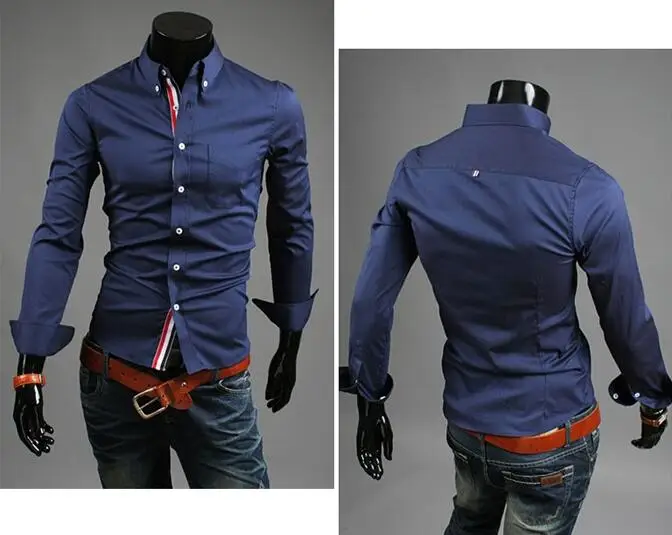 hombres повседневные Camisa манга larga sólida Slim Fit Hombre Social vestido camisa marca hombres ropa suave cómoda