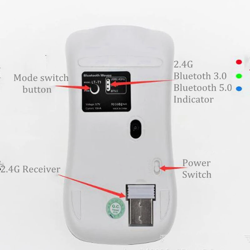 Bluetooth мышь компьютерная беспроводная 2 4 ГГц 3 режима с микрофоном|Мыши| |