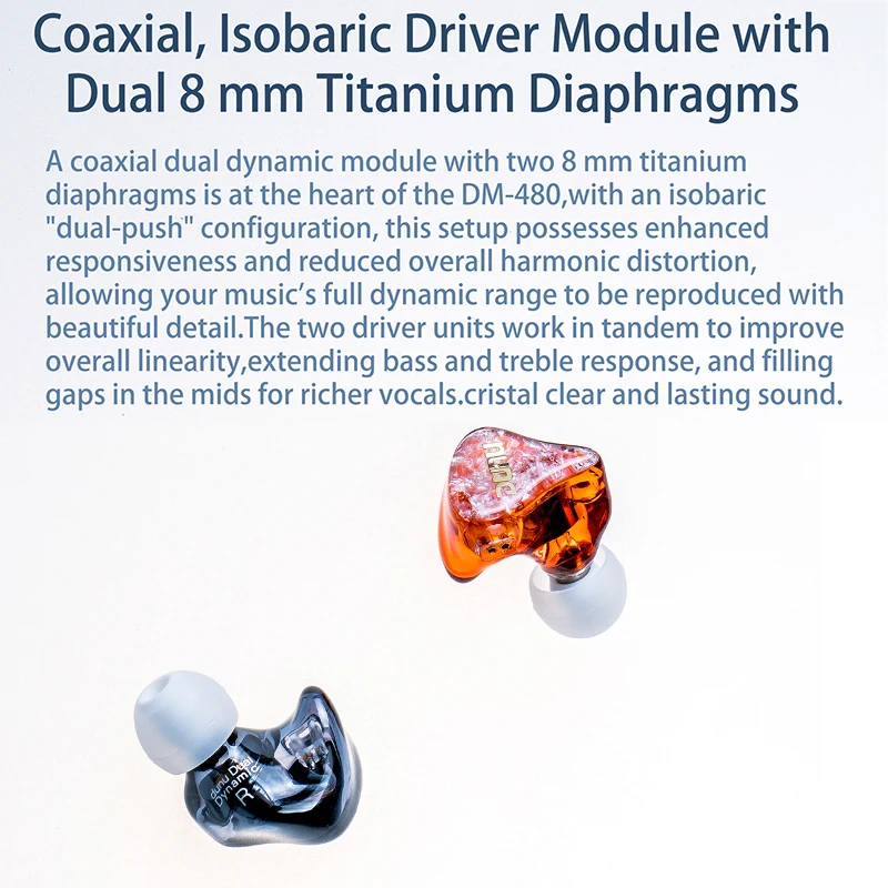 DUNU DM480 In ear наушники кабель Титан двойные динамические и Drivewith 2 Pin/0 78 мм съемный 3D с