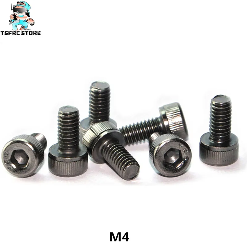 Grade12.9 YFS M4 x6 x8 x10 x12 x14 x16 мм Шестигранная головная крышка винт черный никелированный