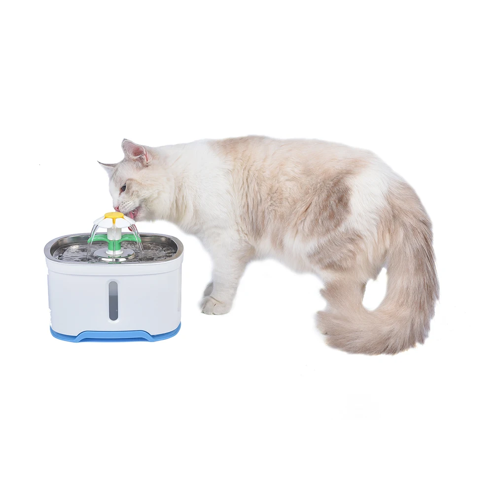 Автоматическая кошачья вода 2 фонтана светодиодный Электрический питатель воды поилка для домашних животных миска питья для домашних животных диспенсер для миска для кошек и собак
