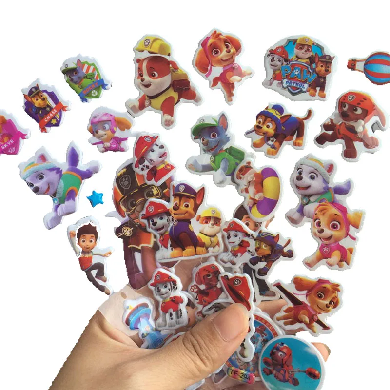 Paw Patrol, набор игрушек, стикер для собак, игрушка Patrulla Canina, фигурки, наклейка s, игрушки для детей, детские игрушки, подарки - Цвет: 20pcs