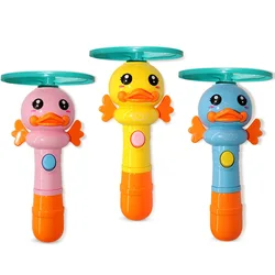 Ao ar livre catapulta girando disco voando sprint topolow voando bonito pato bambu libélula crianças brinquedos ao ar livre sensoriais