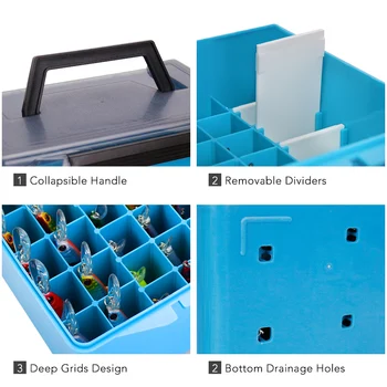 Fishing Tackle Box PVC High Quality Fishing Box Gear Accessories Storage Box Case Fishing Tackle Box Accessories 3