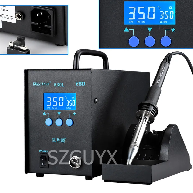 Интеллектуальный цифровой дисплей паяльная станция с высокой мощностью высокочастотная паяльная станция с регулируемой температурой Электрический Утюг