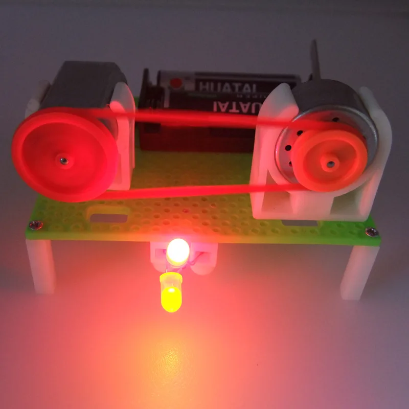 Ускоренный круглый комбинированный генератор Собранный генератор Модель Электрический детский научный эксперимент физическая игрушка