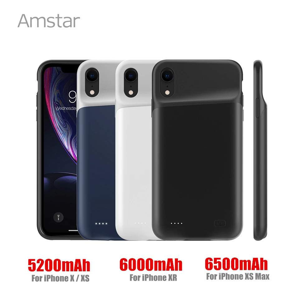 Чехол с внешним аккумулятором Amstar для iPhone X XR XS Max | Мобильные телефоны и