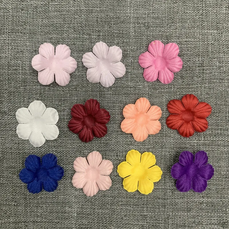 200 Stück künstliche Blütenblätter, Mini-Rosenblätter, gefälschte Blumen, Hochzeit, Heimdekoration, DIY, Sammelalbum, Kartenhandwerk, Satin-Blumenapplikation 139 – Detail 3
