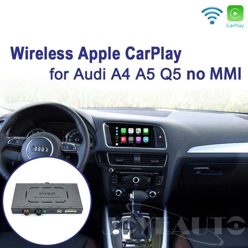 Joyeauto Wifi беспроводной Apple CarPlay автомобиль играть Android авто зеркало A4 A5 Q5 не MMI OEM модифицированный сенсорный экран для Audi с iOS 13