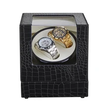 Прочная черная автоматическая коробка для намотки часов, Высококачественная кожа, 5 режимов, держатель для хранения, дисплей, коробка для часов, тихий шейкер двигателя