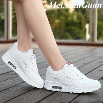 

Hot Sale Athletic Shoes Woman White Sneakers Cushioning Gym Shoes Women Breathable Sports Shoes Soft Branded Women's Shoes H1