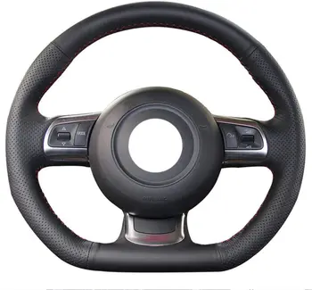 

Hot sale DIY hand sewn leather steering wheel cover for Audi TT 2008-2013 new pattern