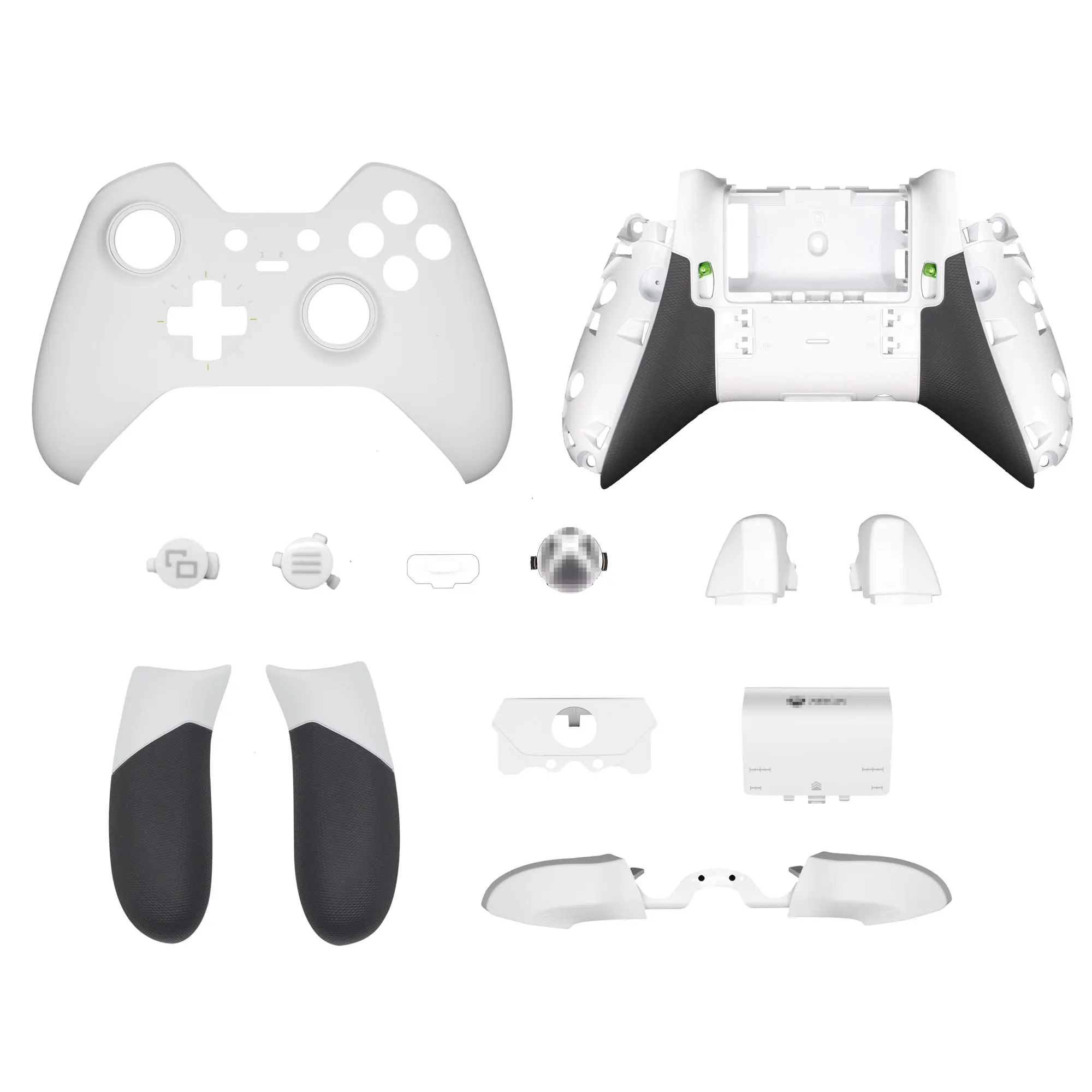 White Standard Shell Для xbox ONE Elite контроллер корпус оболочка передняя задняя крышка чехол LB RB бамперные кнопки прорезиненные ручки - Цвет: White Standard Shell