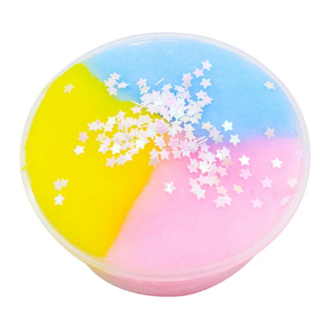 Blue Pink Yellow Горячая Распродажа разноцветные шармы хлопок Волшебная слизь пушистый полимерный Шелковый Пластилин Аксессуары Анти Стресс грязи детские игрушки - Цвет: Blue Pink Yellow