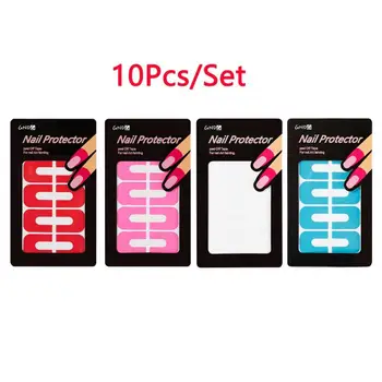 

10Pcs/Set U-shaped Manicure Anti-overflow Stickers Nail Polish Protection Stickers Finger Cover Stickers Durable Nail Tool Sets