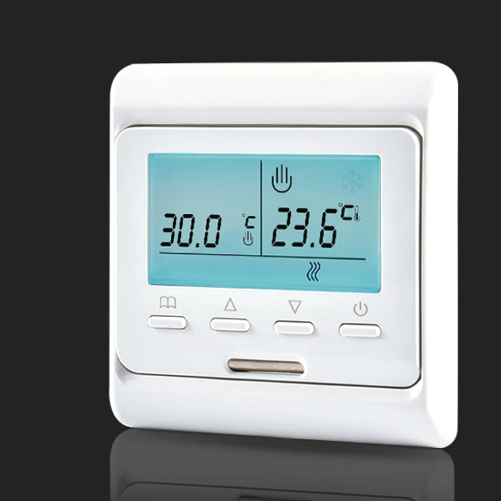 Underfloor Heating Thermostat 240V Dual Voltage LCD Display Programmable with Floor Sensor Air Thermostat Warm Floor Controller