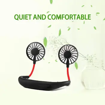 

Mini Lazy Neck Hanging Dual Mini Cooling Fan Sports Rest Portable Sports Hanging Neck Fan USB Rechargeable Air Cooler Outdoor