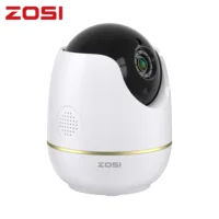 Telecamera Dome IP ZOSI 2MP 1080p HD Pan/Tilt/Zoom sistema di sorveglianza di sicurezza Wifi Wireless, Audio bidirezionale, Baby/tata/Monitor per animali domestici