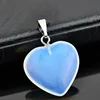 10pcs/LOT Fashion Natural Stones Charms Moonstones Love Heart Charms Pendants for Jewelry Making 3