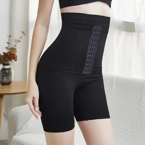 Coloriented Women Shaper Corset Shorts High Stretch Seamless Slimming Panties Triple Buckle and Hook Iron Bone Big Size XXXXXL - Цвет: 676-Black