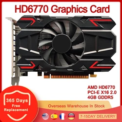 Carte graphique AMD Radeon HD6770 PCIE X16 2.0, composant pc, mémoire GDDR5 4 go, 128 bits, VGA, DVI, Compatible HDMI 
