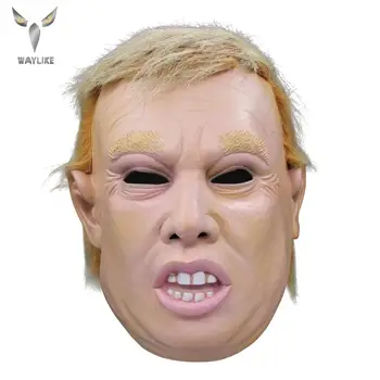 

Waylike Halloween Celebrity Trump President Mask Funny Realistic Latex Mask Halloween Ball Cosplay Masks Party Costume Mask