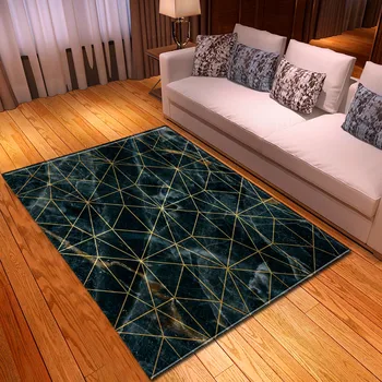 

Geometric Parlor Dining Room Rug 3D Digital Printing Bedside Area Rug Soft Flannel Anti-slip Home Decor Living Room Carpet