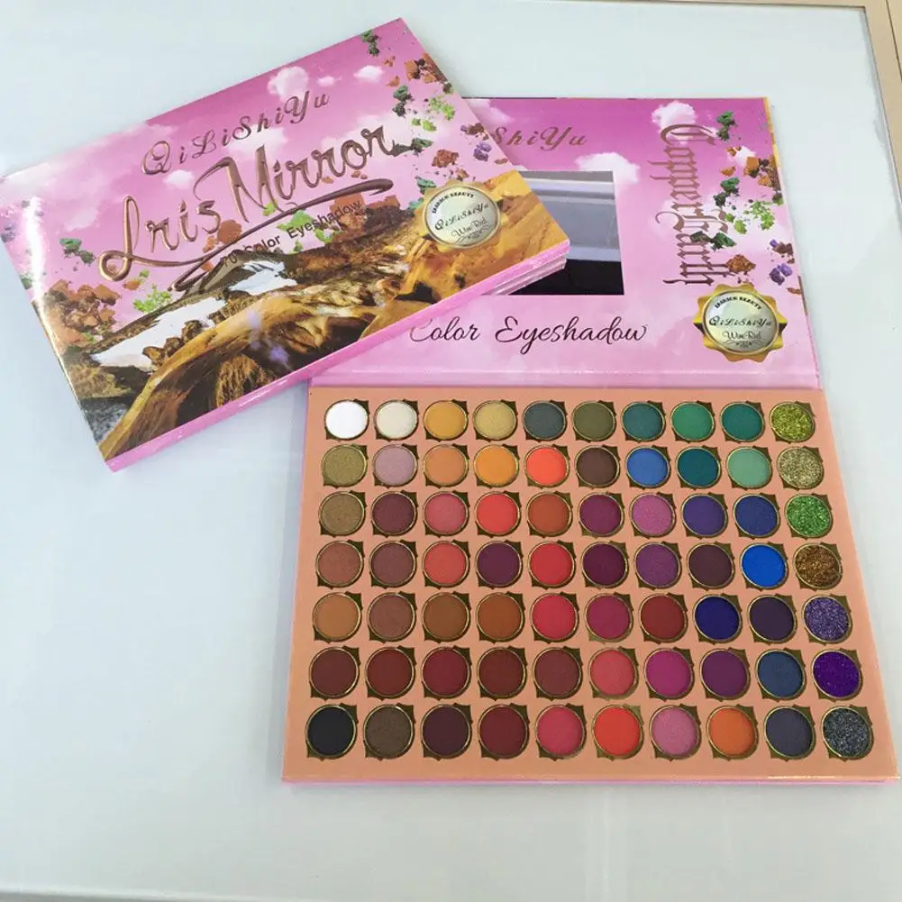 Палитра теней для век с блеском 70 цветов долговечная матовая косметика тени