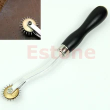 1 шт. колесико для обмётки кожа швейная стежка интервал бумага ремесло инструмент рулетка 4 мм