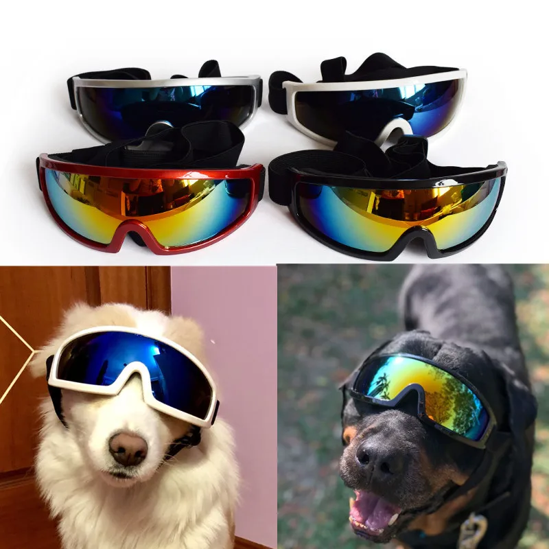 Pet очки собака солнцезащитные очки анти-ультрафиолет солнцезащитные очки большие очки для собаки золотые волосы лыжные очки. Аксессуары для собак