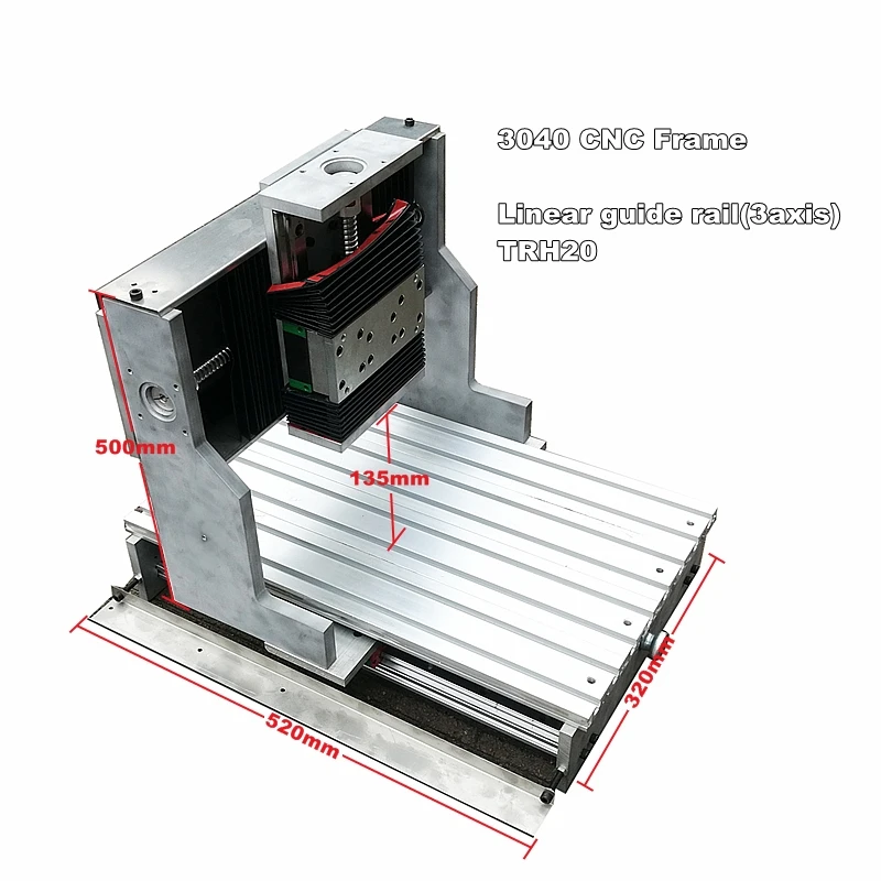 Линейный направляющий рельс cnc 3040 рама 3 оси для cnc roter деревообрабатывающий фрезерный гравировальный станок