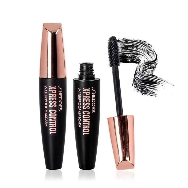 

4D Silk Fiber Eyelash Mascara Cream For Women Waterproof Long Lasting Quick Dry Roll Natural Black Mascara Cosmetics