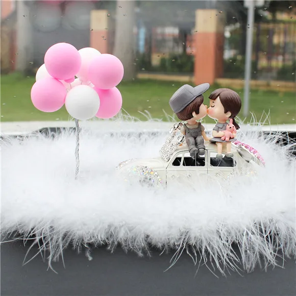 Auto Innen Dekoration Cartoon Hochzeit Auto Paare Action Figur Figuren  Ballon Ornament Auto Zubehör für Mädchen Geschenke