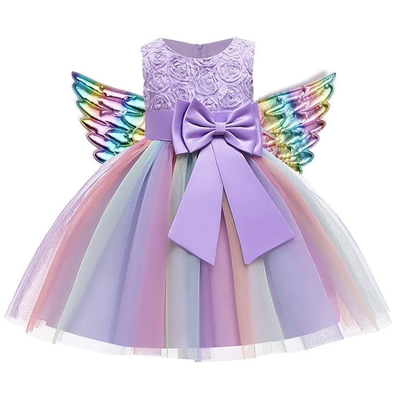 purple Vestidos de fiesta de noche; бальное платье принцессы для маленьких девочек; кружевное платье подружки невесты с цветочным узором для свадебной вечеринки; платья для выпускного вечера - Цвет: purple