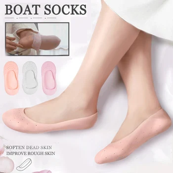 

Anti-Dry And Anti-Cracking Foot Socks Silicone Boat Socks Moisturize Rejuvenate Skin Protect Soles and Heels Health99