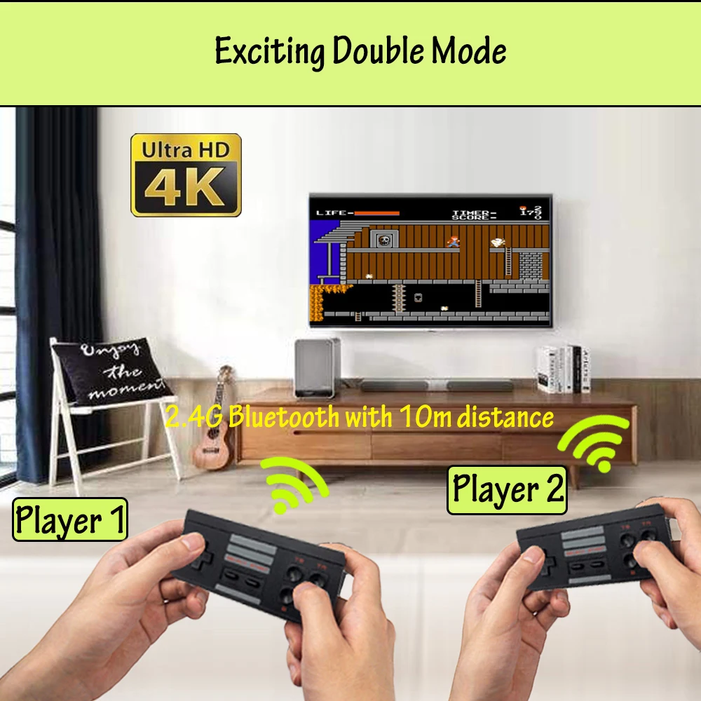 

4K Mini TV 8 Bit Retro 568 Games Handheld Gaming Player HDMI Remote Wireless Video Game Console Toys Gifts for FC / NES Games