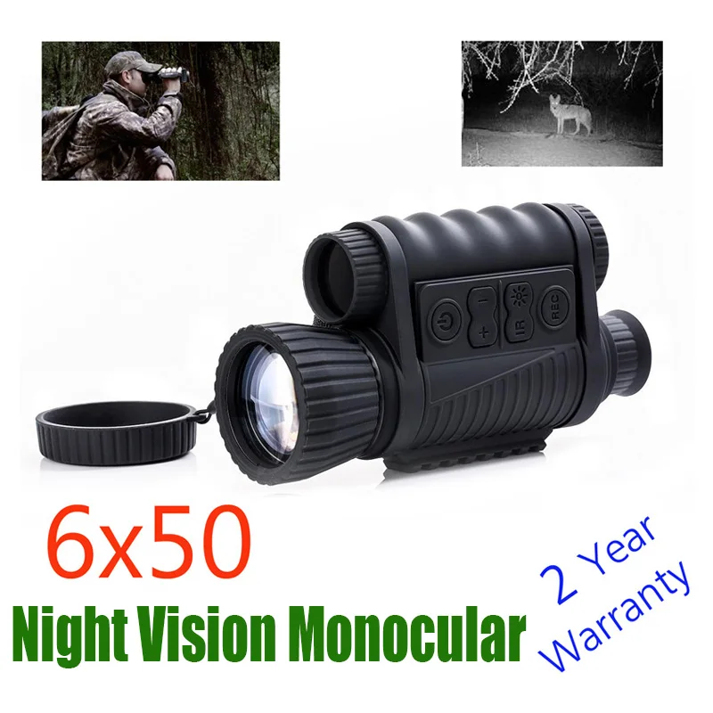 Цифровой оптический Монокуляр WG650 6X50 для ночной охоты ночного видения дальность