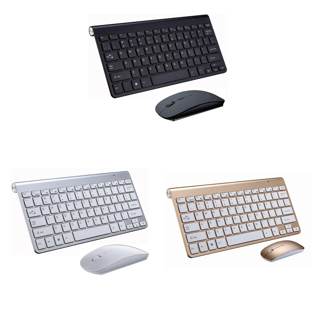 Mini Flat Quiet Wireless Keyboard and Mouse PC Computer Mini Slim Ergonomic Wireless Keyboard 78 Keys Keyboard 1200DPI Mouse