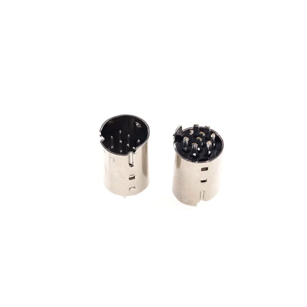1000pcs Din Plug Male Connector 9 Pin Wire Solder Injection Rating 1A 110V 2A 12V Mini Circular DIN Stamped Cable Mount | Обустройство