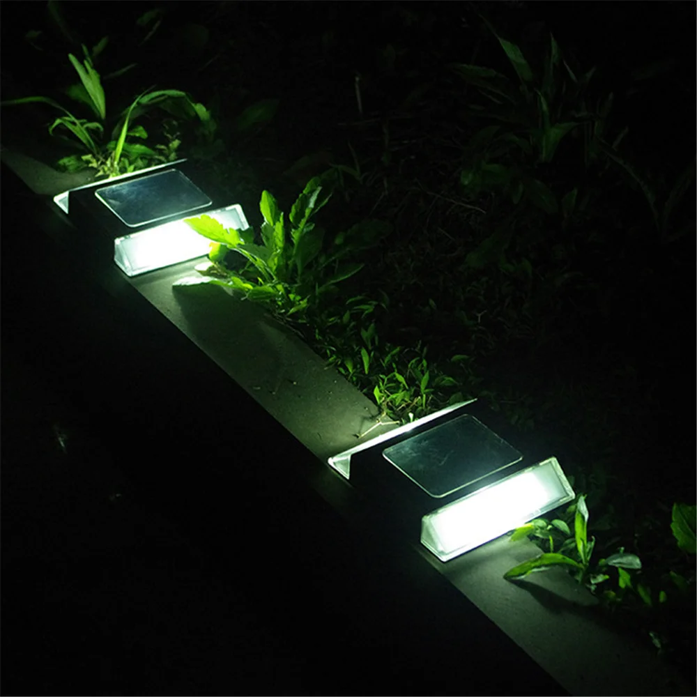 2LED Солнечный наземный светильник на открытом воздухе водонепроницаемый IP65 дорожка палуба двор подъездная дорога лужайка дорожная лампа Литой алюминиевый светильник