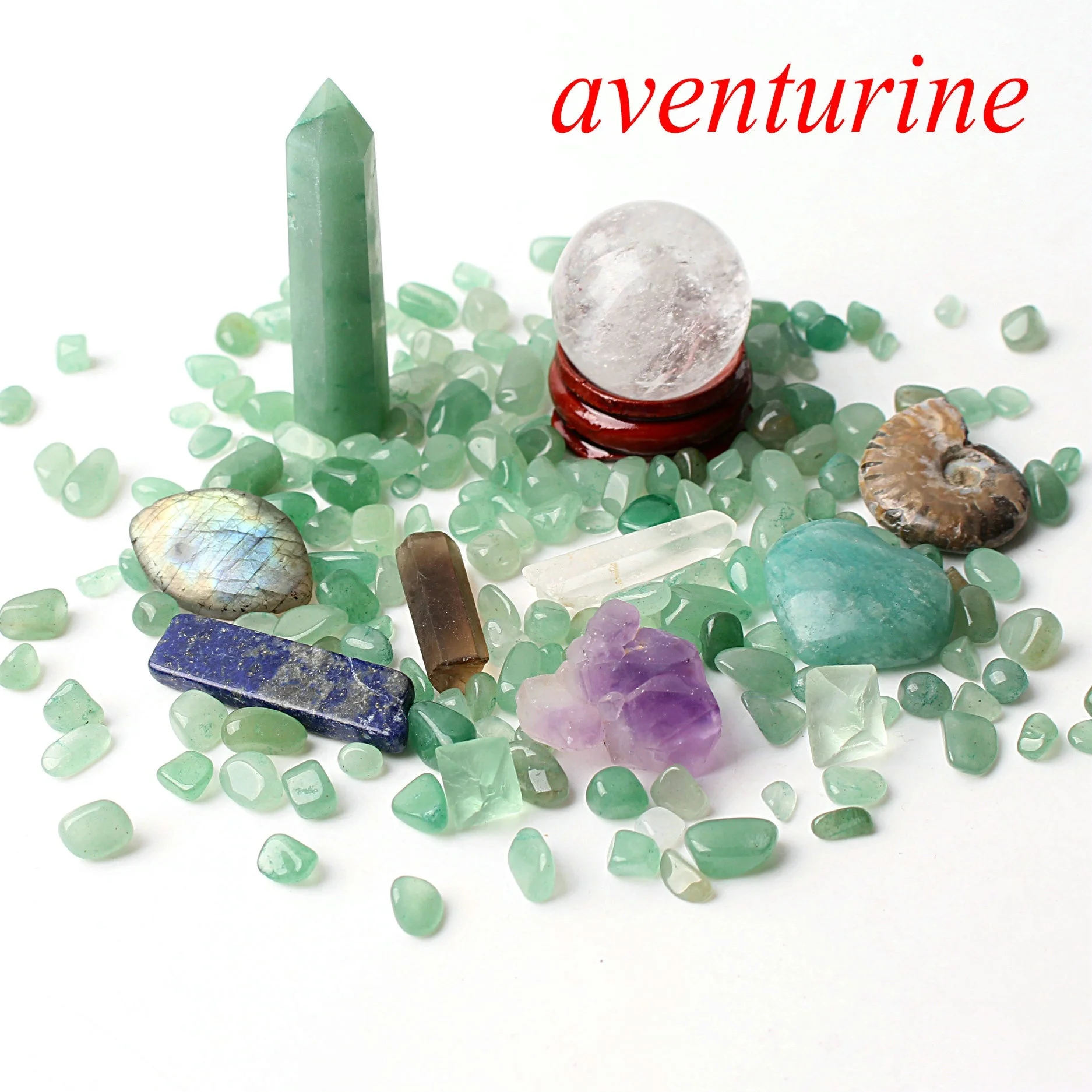 Aventurine 1 комплект много смешанных натуральных кристаллов обелиска шариковая палочка сердце гравий минералы образец рейки целебная домашняя декоративная статуэтка - Цвет: Aventurine